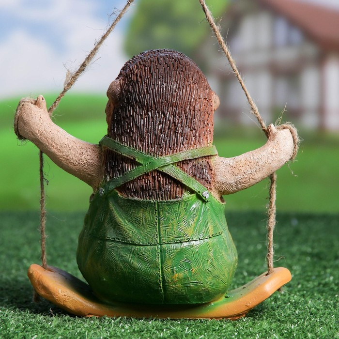 Садовая фигура Садовая фигура "Ежик на качелях" 18 см