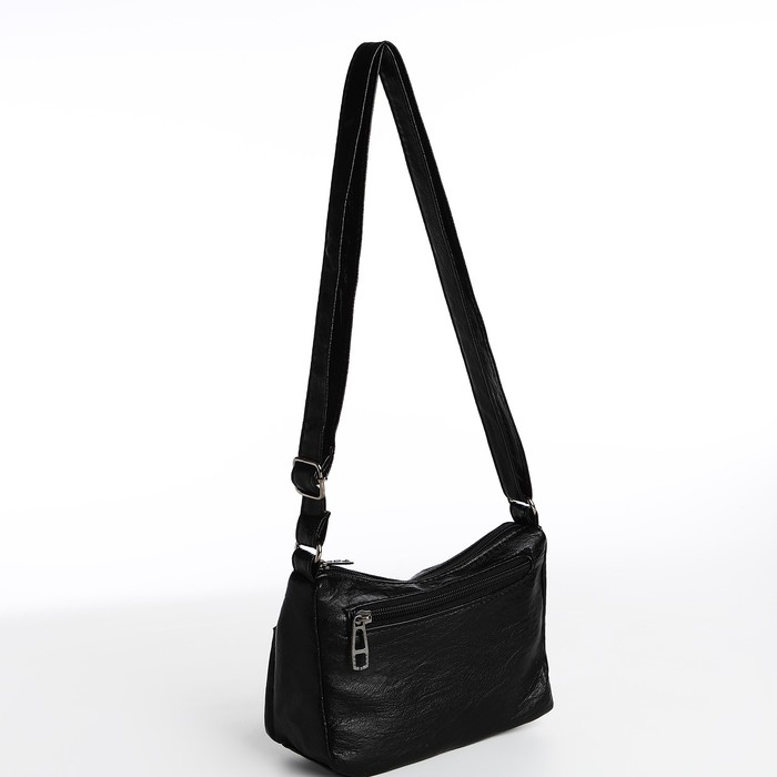 Сумка кросс-боди на молнии, цвет чёрный Сумка кросс-боди на молнии, цвет чёрный