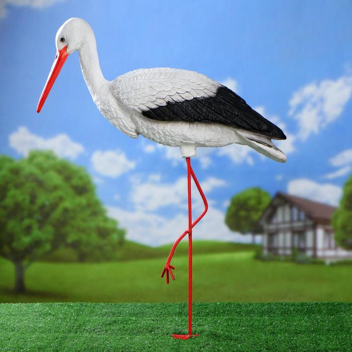 Садовая фигура  Садовая фигура "Аист" большой 85×65×22см