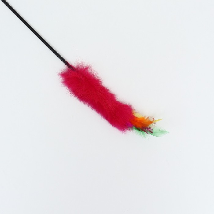 Дразнилка меховая  Дразнилка меховая "Камыш", розовая