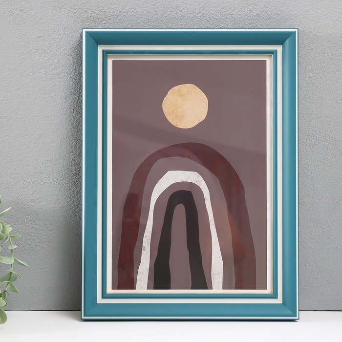 Фоторамка пластик формат А4 Фоторамка пластик формат А4 "Амалия" с белой полосой 26х34,5 см