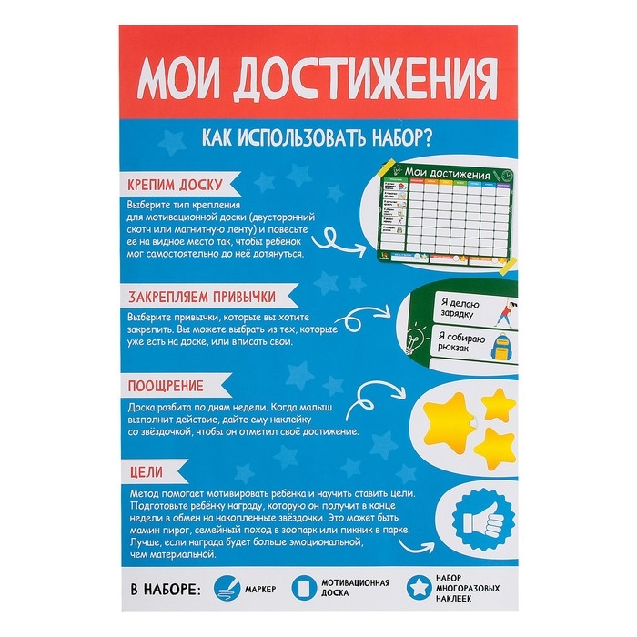 Мотивационная доска «Мои достижения», расписание Мотивационная доска «Мои достижения», расписание