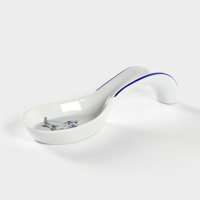 Подставка под ложку фарфоровая «Гуси», 20 см, МИКС Подставка под ложку фарфоровая «Гуси», 20 см, МИКС