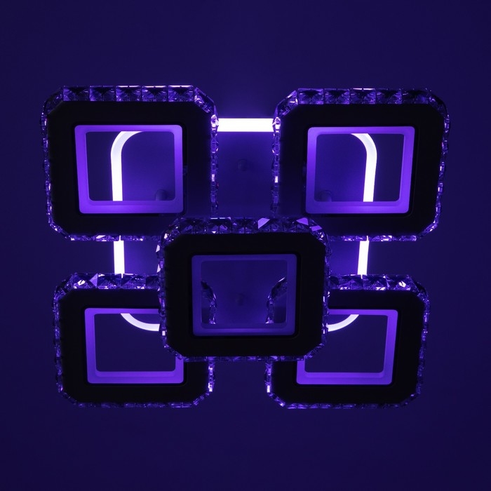 Люстра с ПДУ Люстра с ПДУ "Мия" 5хLED 150Вт 3000-6000К RGB белый 38х38х14см