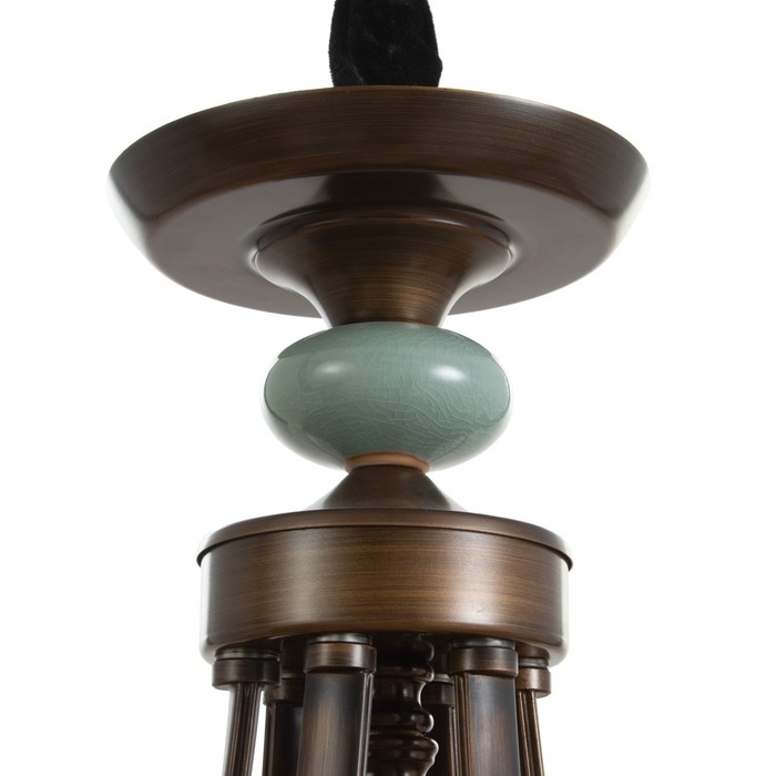 Люстра Люстра "Эстери" 6х40Вт Е27 кофейно-зеленый 75х75х57 см BayerLux