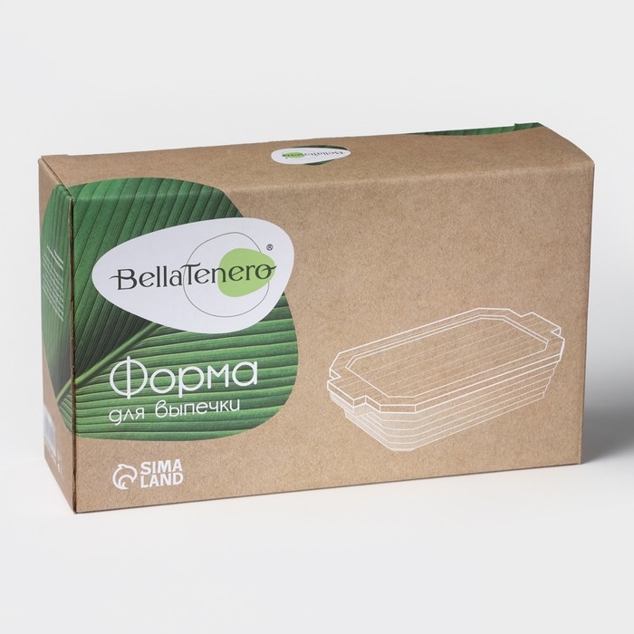 Форма для выпечки из жаропрочной керамики BellaTenero, 1000 мл, 25,6×14,9×6,2 см, цвет белый Форма для выпечки из жаропрочной керамики BellaTenero, 1000 мл, 25,6×14,9×6,2 см, цвет белый