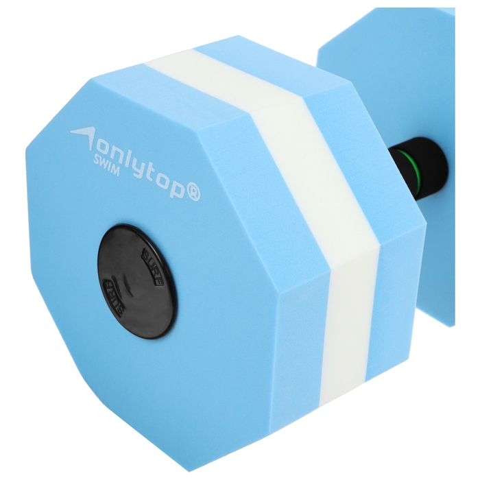 Гантель для аквааэробики ONLYTOP, гексагональная, 27х16х16 см, цвет голубой Гантель для аквааэробики ONLYTOP, гексагональная, 27х16х16 см, цвет голубой