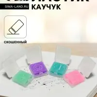 Ластик HappyGraphix Zefir квадратный, мягкий, МИКС