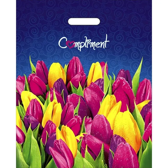 Пакет &laquo;Комплимент&raquo;, полиэтиленовый с вырубной ручкой, 60 мкм 38&times;47 см