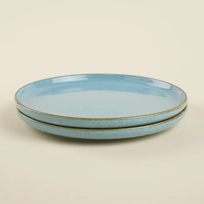 Тарелки SL Home &laquo;Аззура&raquo;, d=18 см, набор 2 шт., фарфор, бирюзовые