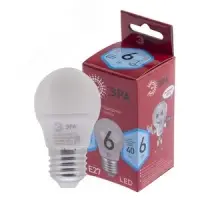 Лампа светодиодная LED 6 Вт 480Лм 4000К шар нейтральный E27 220-240В LED P45-6W-840-E27 Red Line