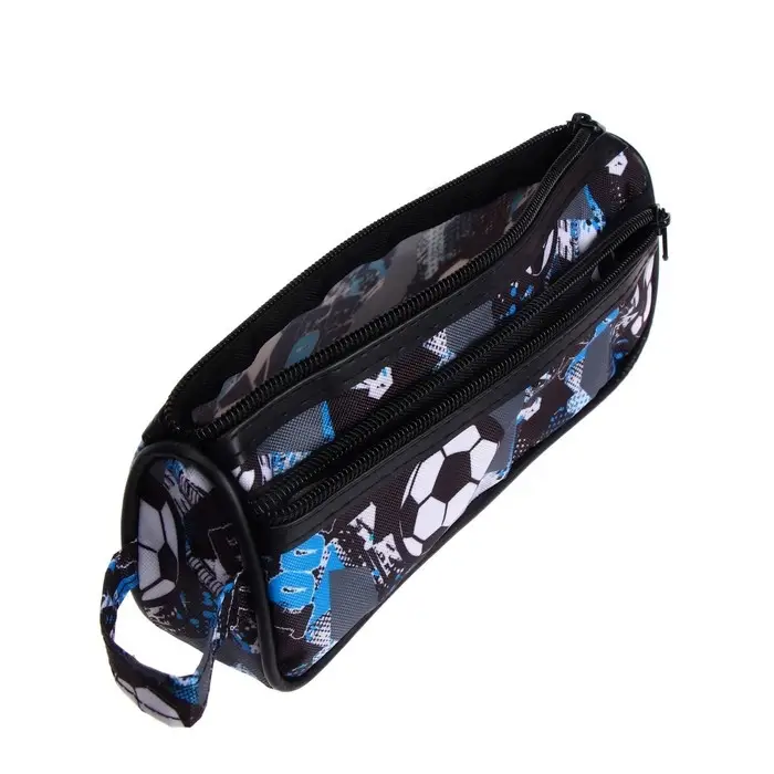 Пенал школьный на молнии Calligrata &laquo;Футбол&raquo;, 2 отделения, МИКС