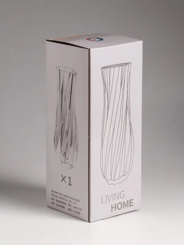 Ваза стекло настольная "Бьорг" 24,5х9 см, прозрачный