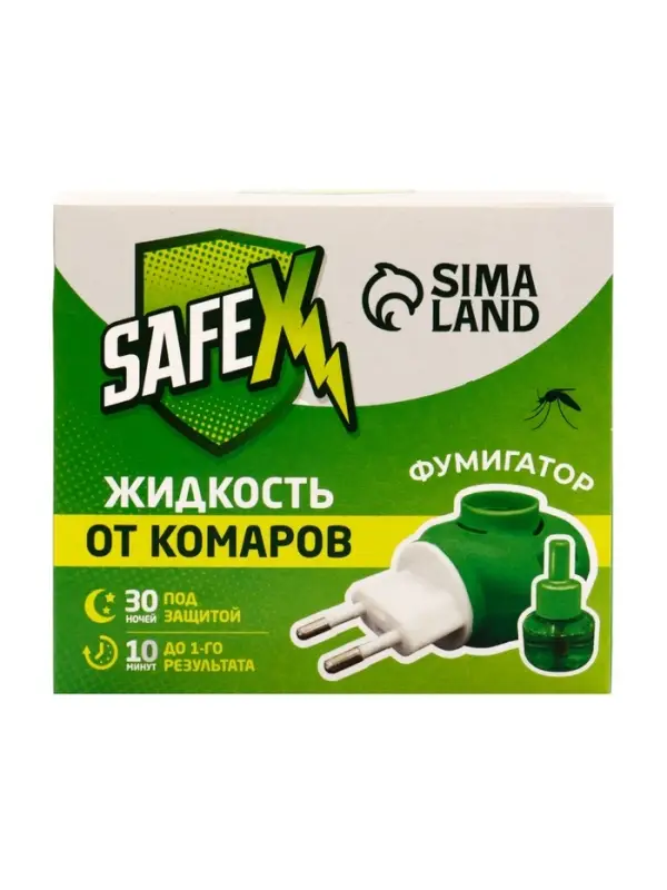 Комплект от комаров SAFEX (фумигатор+жидкость) 2 набора Комплект от комаров SAFEX (фумигатор+жидкость) 2 набора