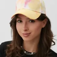 Кепка женская MINAKU Tie-dye, жёлтая, размер 54-56