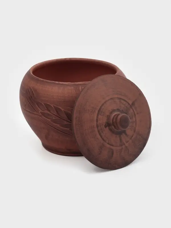 Горшок для жаркого &laquo;Колос&raquo;, 700 мл, 13&times;13 см, красная глина