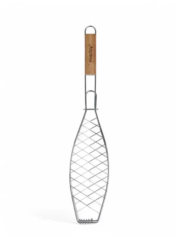 Решётка - гриль для рыбы maclay, 30&times;12 см, хромированная сталь, для мангала