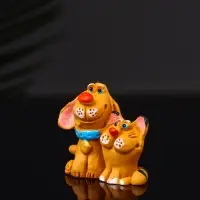 Фигурка полистоун &laquo;Котик с собачкой&raquo;, 3.6&times;4.2&times;2.2 см