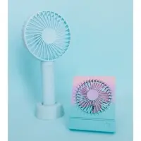 Вентилятор настольный YS2202B, портативный, осевой, 500 мАч, 3 режима, розово-сиреневый