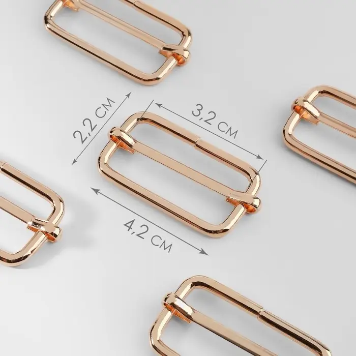 Пряжка регулирующая, вн. ширина=32 мм, s=5 мм, 5 шт., цвет золотой Пряжка регулирующая, вн. ширина=32 мм, s=5 мм, 5 шт., цвет золотой