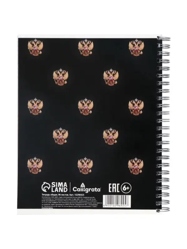 Компл тетр из 3шт 96л кл на гребне Символика. Герб, мел карт, глянц.лам, офсет (10296925)