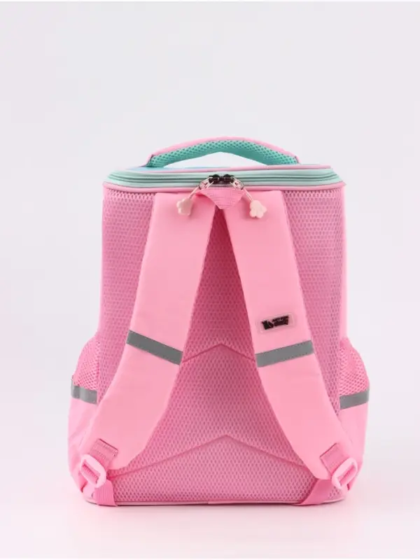 Рюкзак школьный, с эргономичной спинкой, 2 отделения &laquo;Белый котик&raquo;