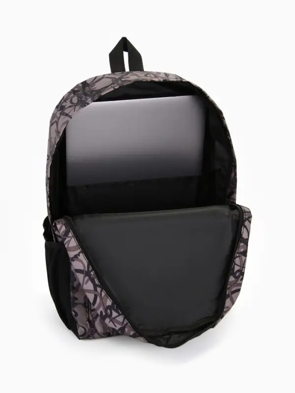 Рюкзак школьный &laquo;Абстракция&raquo;, на молнии, 3 кармана, 30&times;13&times;42 см, серый