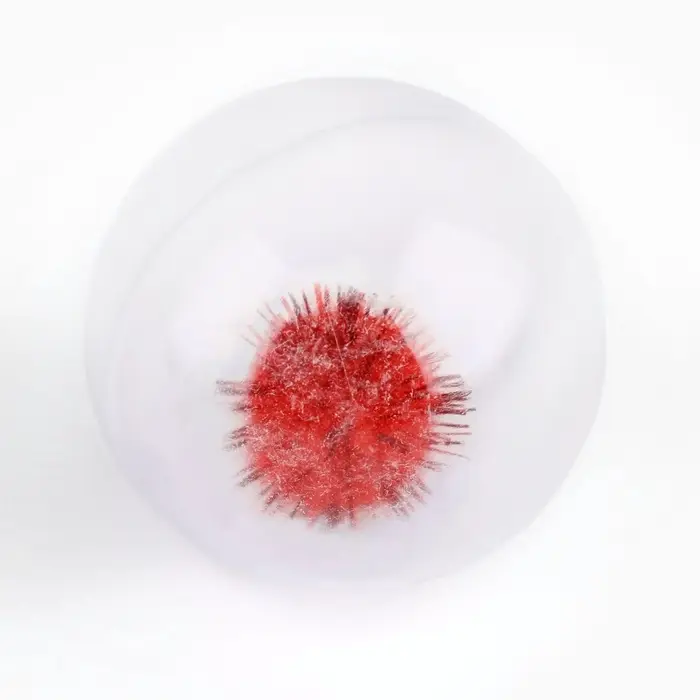 Шарик для кошек с помпошкой, 4 см, фасовка в банку по 25 шт, МИКС Шарик для кошек с помпошкой, 4 см, фасовка в банку по 25 шт, МИКС