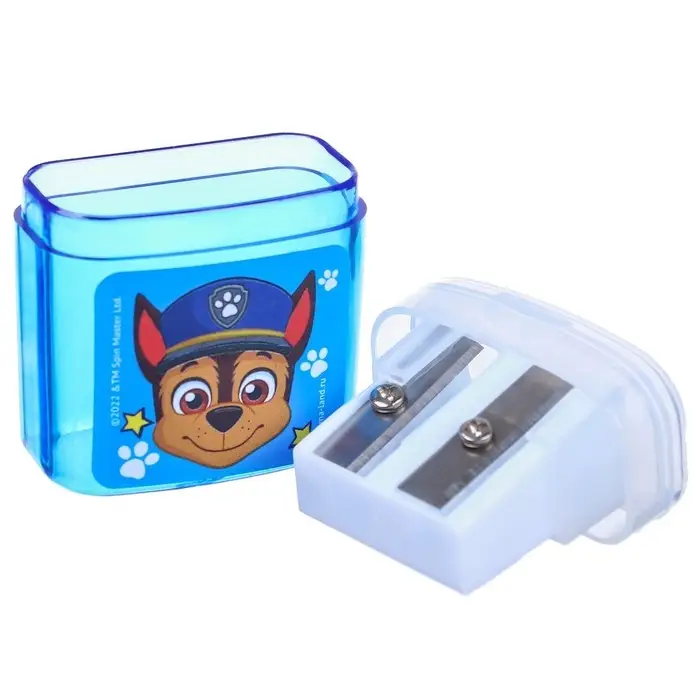Точилка пластиковая с контейнером, двойная, МИКС, Щенячий патруль