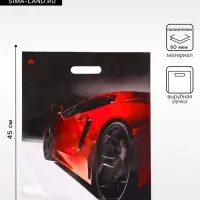 Пакет подарочный &laquo;Автошик&raquo; полиэтиленовый, с вырубной ручкой, 45&times;38 см 60 мкм