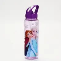 Бутылка пластиковая с трубочкой-непроливайкой &laquo;Снежная принцесса&raquo;, 750 мл