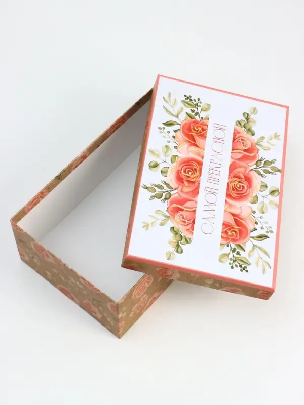 Набор подарочных коробок 10 в 1 Flowers, 32.5&times;20&times;12.5 - 12&times;7&times;4 см