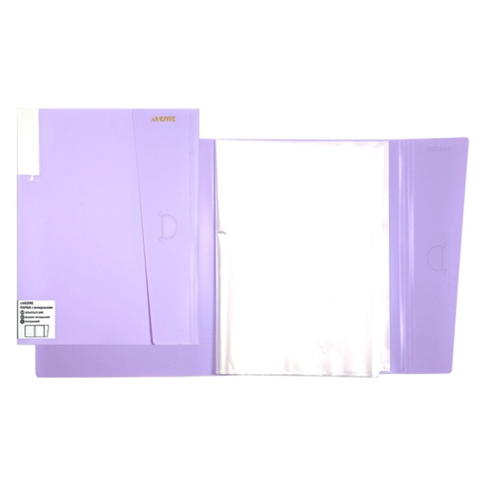 Папка 40 вкладышей А3 500 мкм deVENTE Pastel фактура Папка 40 вкладышей А3 500 мкм deVENTE Pastel фактура "песок", клапан, сиреневая