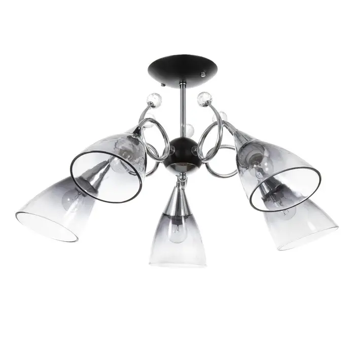 Светильник потолочный BayerLux &laquo;Марианна&raquo;, люстра 5хЕ27, 40 Вт, чёрный, 69&times;69&times;32.5 см