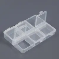 Органайзер для хранения мелочей, 6 ячеек, 8&times;6&times;1.5 см, прозрачный