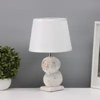 Лампа настольная RISALUX &laquo;Ника&raquo;, 40 Вт, Е14, белая, 20&times;20&times;34 см