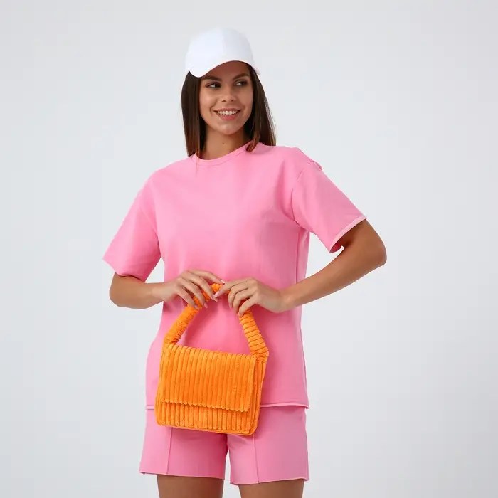 Сумка молодёжная на магните, 25.5&times;4.5&times;18.5 см, оранжевая