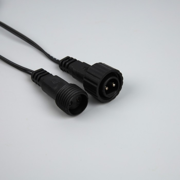 Гирлянда «Бахрома» 3 × 0.6 м, IP44, УМС, тёмная нить, 100 LED, свечение белое, мерцание, 24 В Гирлянда «Бахрома» 3 × 0.6 м, IP44, УМС, тёмная нить, 100 LED, свечение белое, мерцание, 24 В