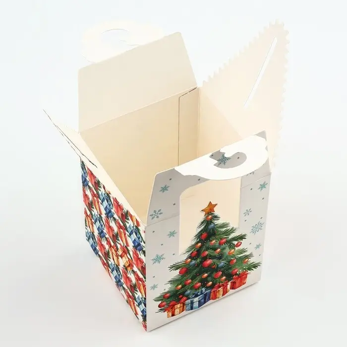 Коробка новогодняя складная «Новогодняя ёлка» 9 х 11 х 9 см Коробка новогодняя складная «Новогодняя ёлка» 9 х 11 х 9 см