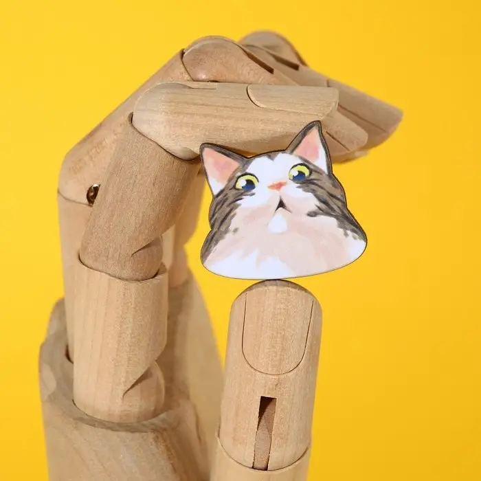 Значок деревянный &laquo;Котяо&raquo;, серия мемы 3,2 х 2,9