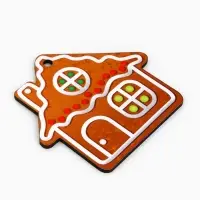 Ёлочная игрушка деревянная &laquo;Новый год: домик&raquo;, набор 10 шт.