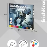 Пластилин 12 цветов ErichKrause Techno Dino, со стеком