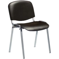 Стул 0MX_UA_EChair Rio(ИЗО/ISO) хром к/з черный V-4, поперечина 18