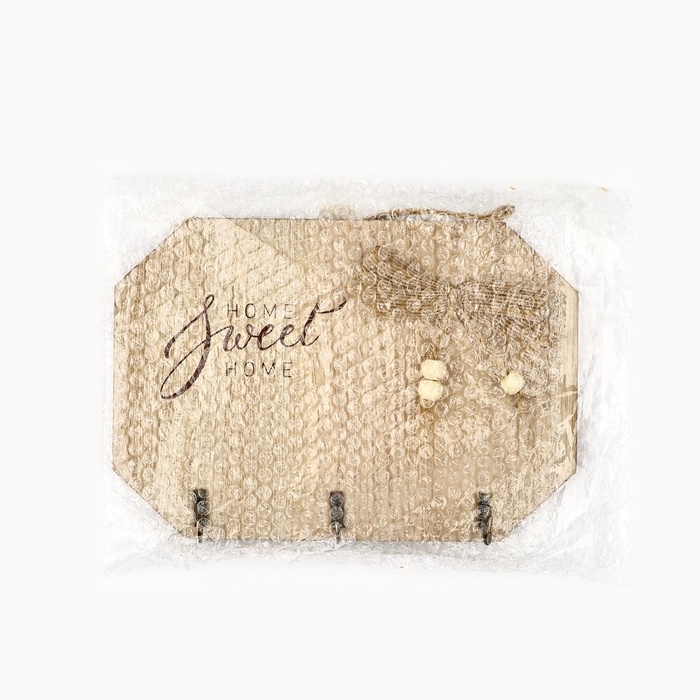 Ключница настенная «Sweet home», цвет молочный, 20 х 14 см Ключница настенная «Sweet home», цвет молочный, 20 х 14 см