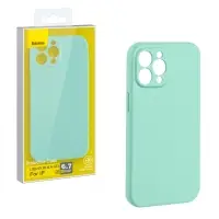 Чехол IPH 12 Pro Max (6.7) Baseus Silicone Case с защитой камеры Mint Green