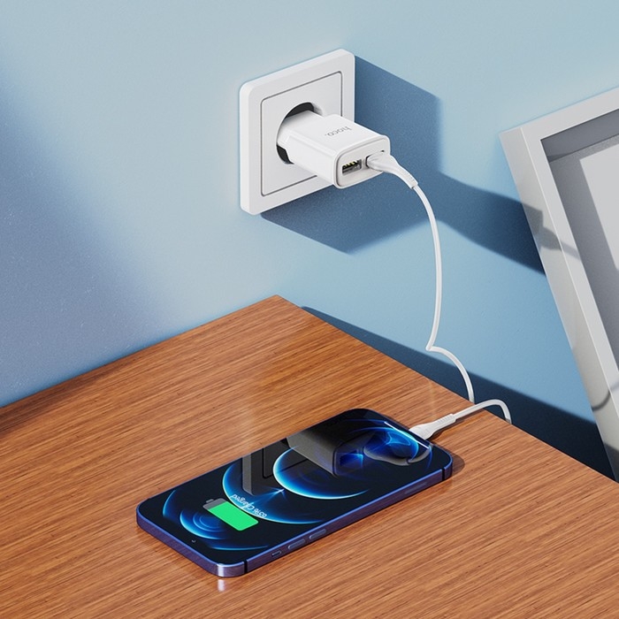 Сетевое зарядное устройство Hoco C88A, 2 USB, 2.4 А, черный Сетевое зарядное устройство Hoco C88A, 2 USB, 2.4 А, черный