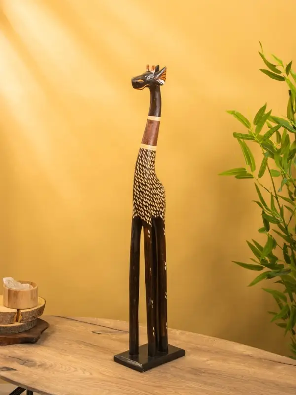 Сувенир Сувенир "Жирафик" дерево 18х10х80 см, цв. коричневый