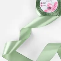 Лента атласная, 40 мм, 23&plusmn;1 м, нежно-зелёная №65