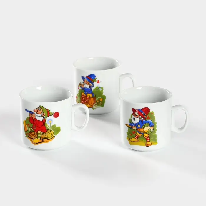 Кружка детская Добрушский завод &laquo;Лесовичок&raquo;, 200 мл, фарфор, белая, рисунок МИКС