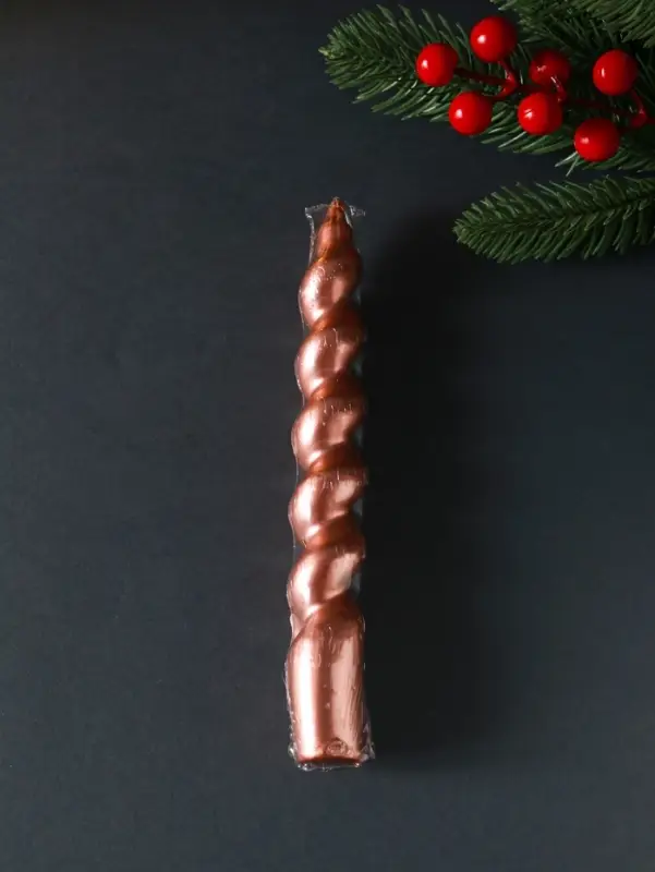 Свеча витая Свеча витая "LUXURY" 25*180 мм, лакированная, капучино